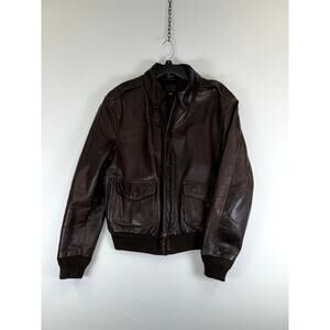 Vintage Avirex A-2 Bomber Jacket Men’s Size 40 Leather Long Sleeve Air Force